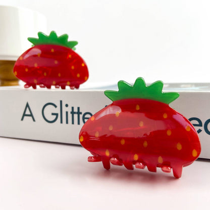 Red Strawberry Hair Claw Clip