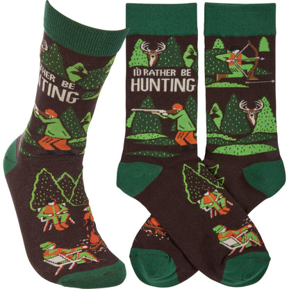 'I'd Rather Be Hunting' Socks