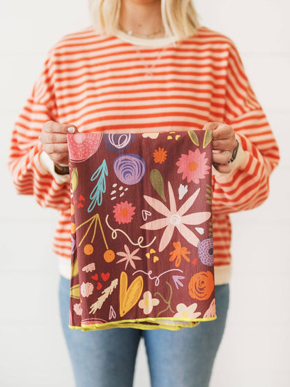 Fall Floral Flour Sack Towel