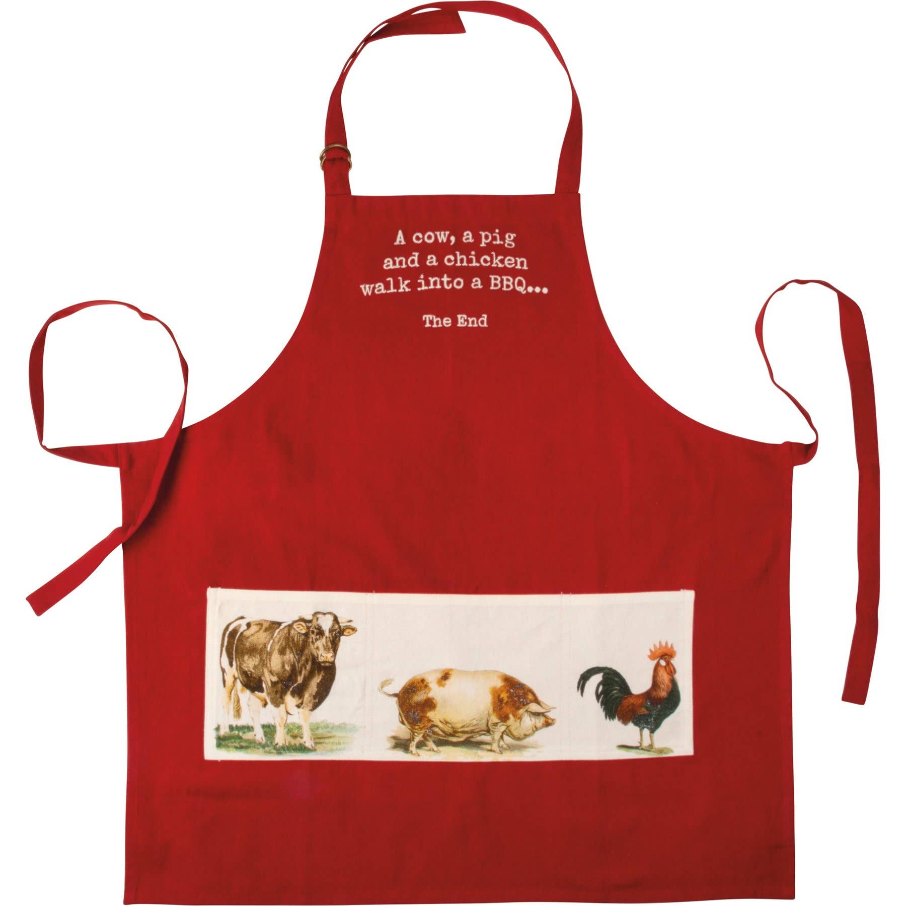 Cow Pig & Chicken Walk Into A BBQ…The End Apron - American Farm Company