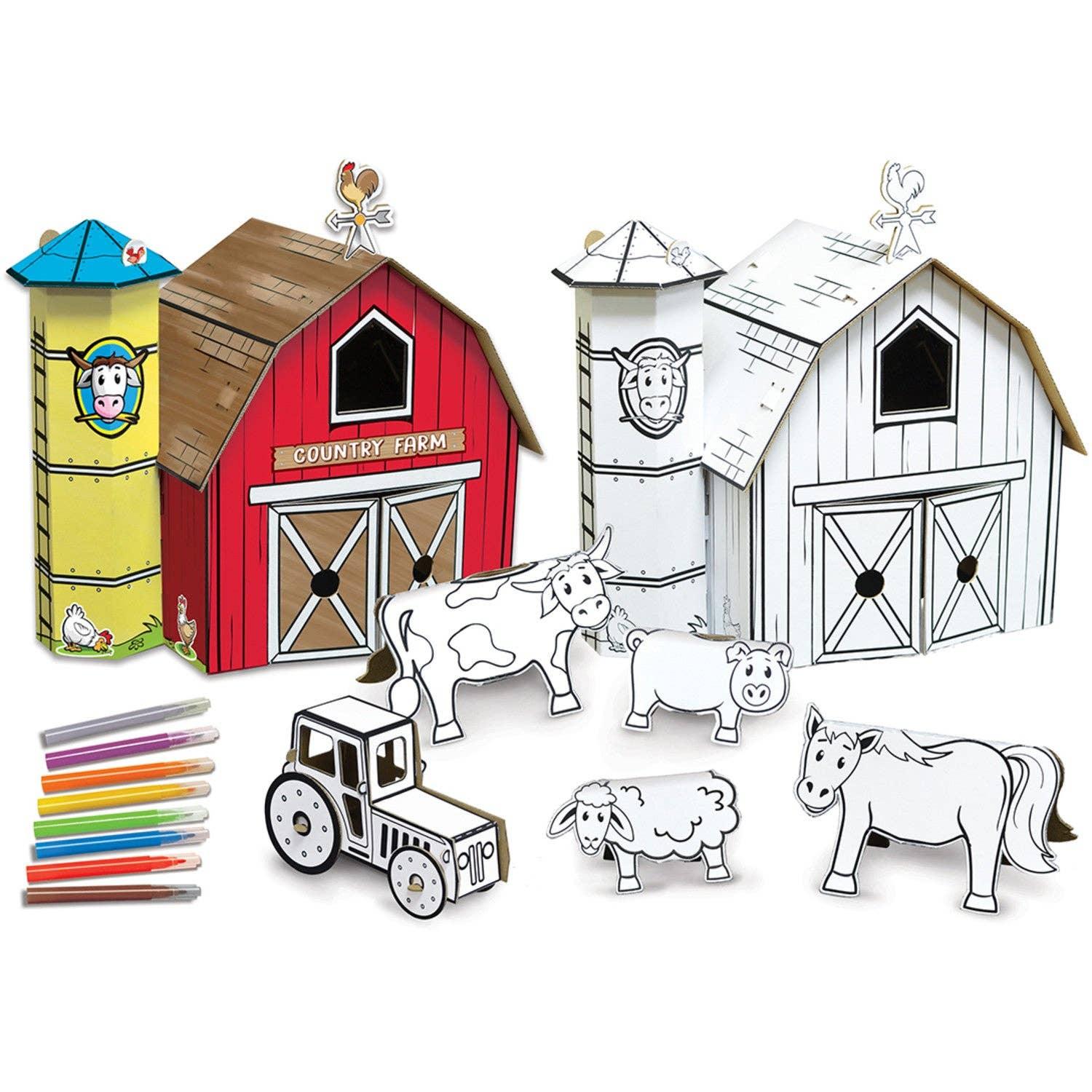 Farm Playset Cardboard Buildable Craft - American Farm Company