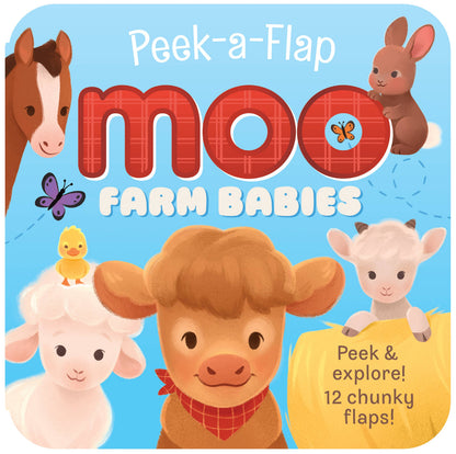 Peek-a-Flap Farm Babies Board Book