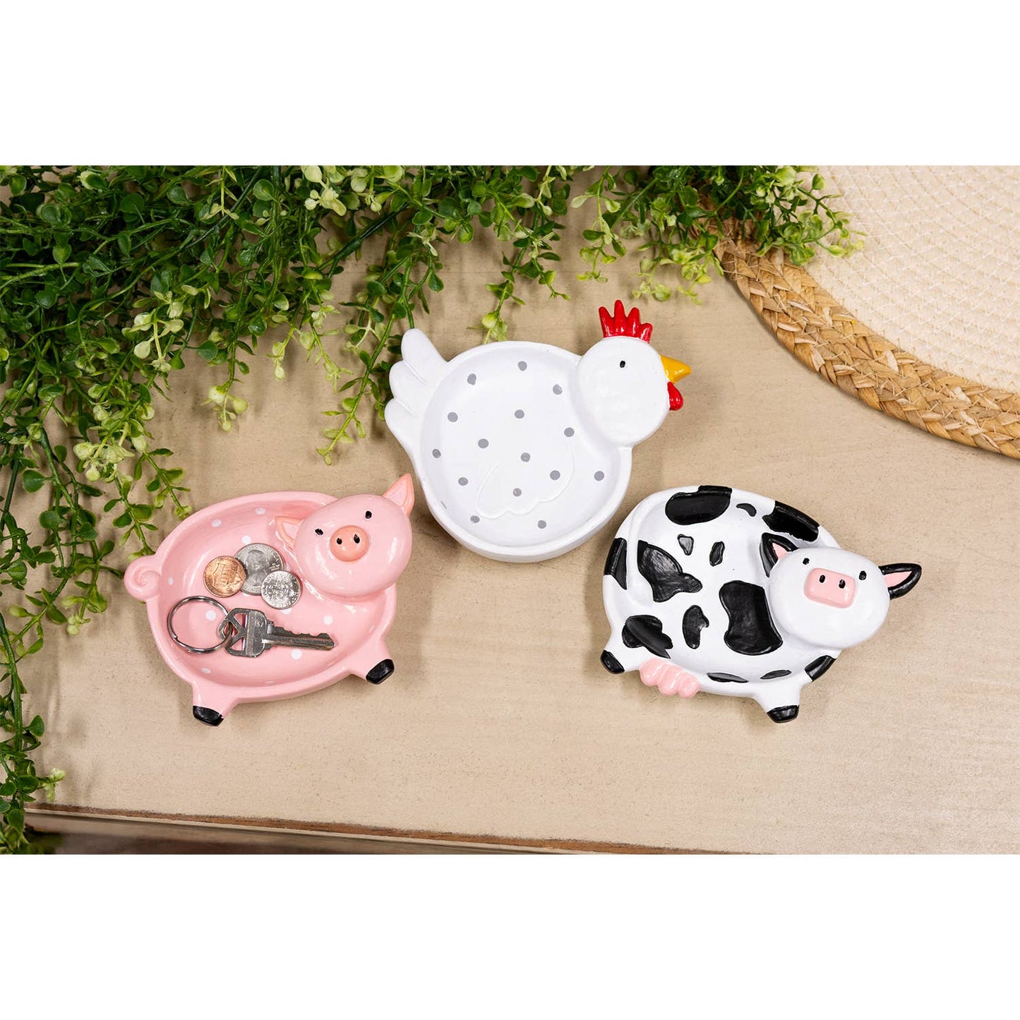 Black & White Cow Trinket Dish