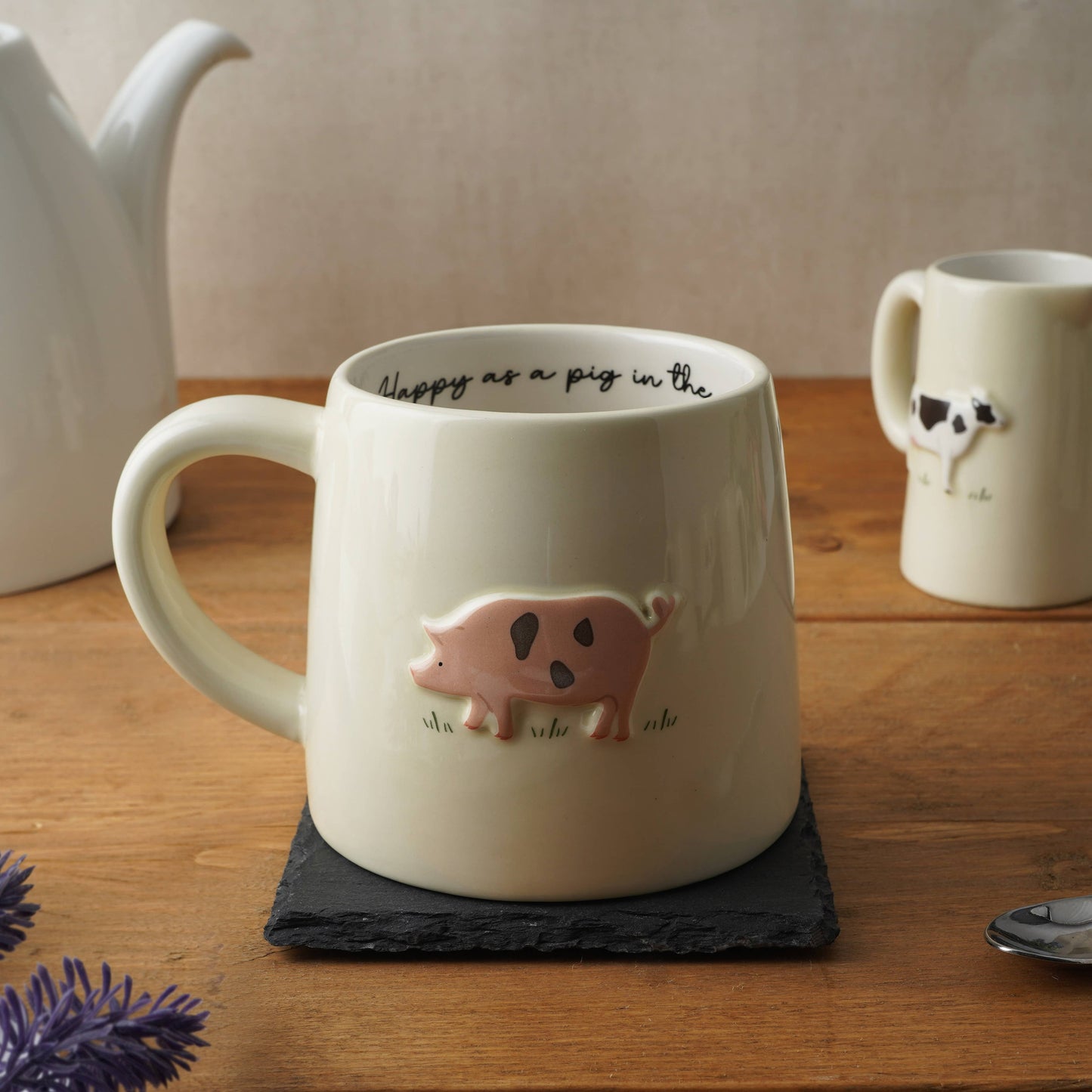 Pig 'Happy As A Pig In The Mud' Mug