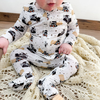 Skid Loader Baby Bamboo Pajamas