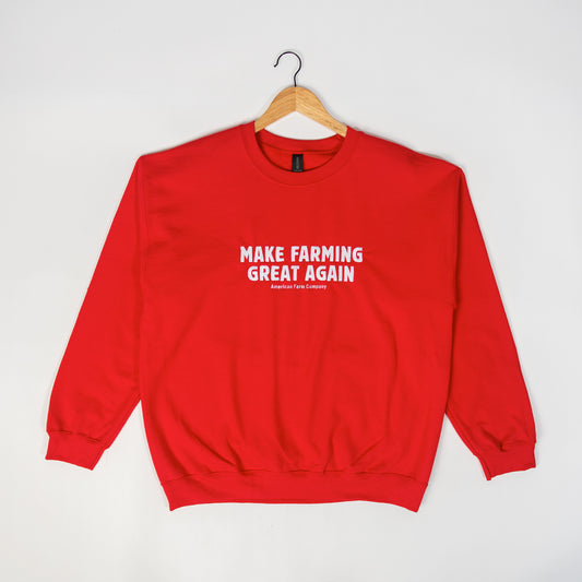 'Make Farming Great Again' Red Crewneck