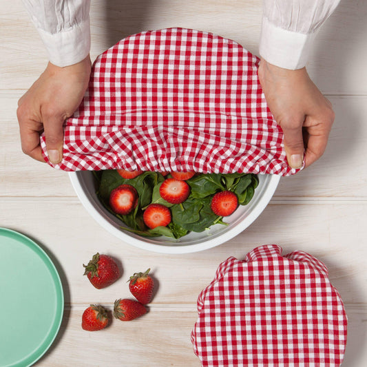 Gingham Bowl Covers - Set of 2