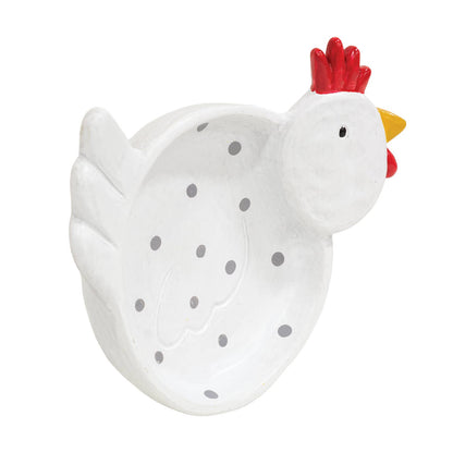 Polka Dot Chicken Trinket Dish