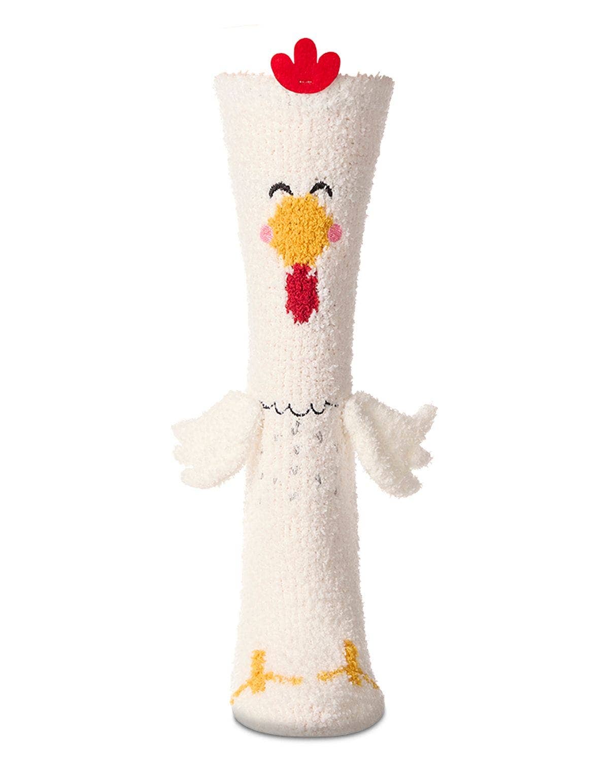Chicken Embellished Plush Socks