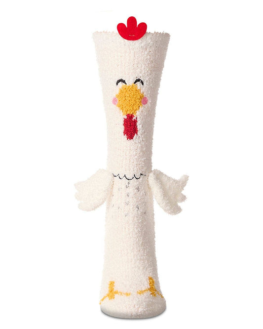 Chicken Embellished Plush Socks