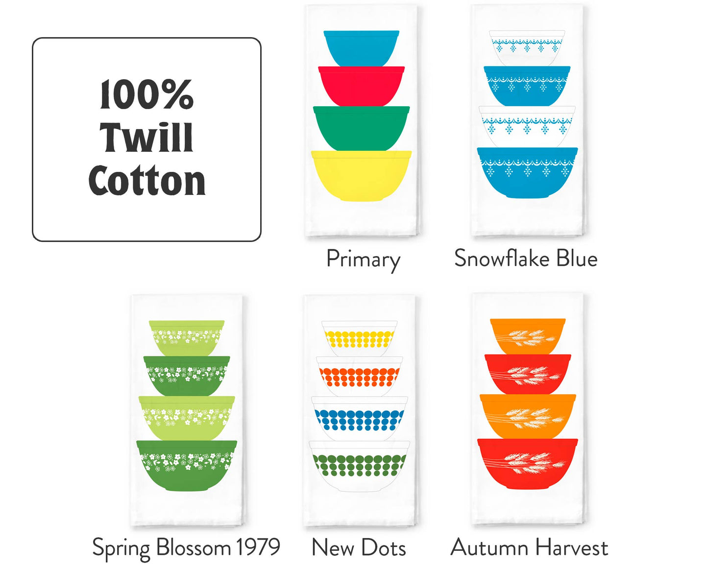 Vintage Bowl Tea Towel