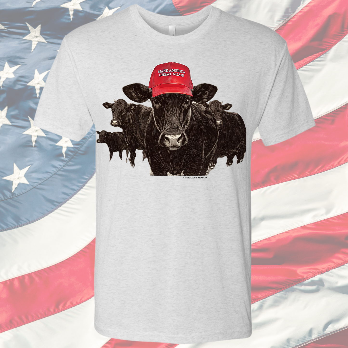 ‘MAGA’ Cow Tee - Trump ‘24 - American Farm Company