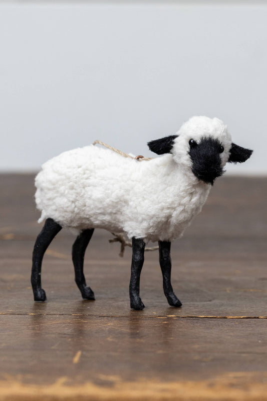 White (w/ black) Sheep Ornament
