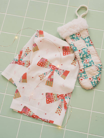 Patchwork Bows Flour Sack Towel