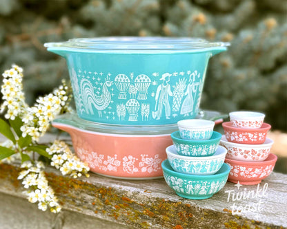 Mini Pyrex-Inspired Mixing Bowls Stackable Set