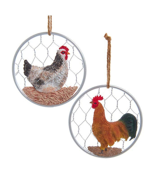 Chicken on Wire Ornament