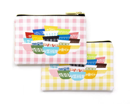Vintage Bowl Stacks Zipper Pouch