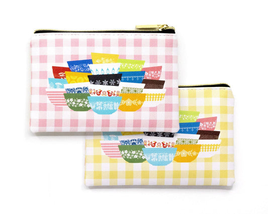 Vintage Bowl Stacks Zipper Pouch