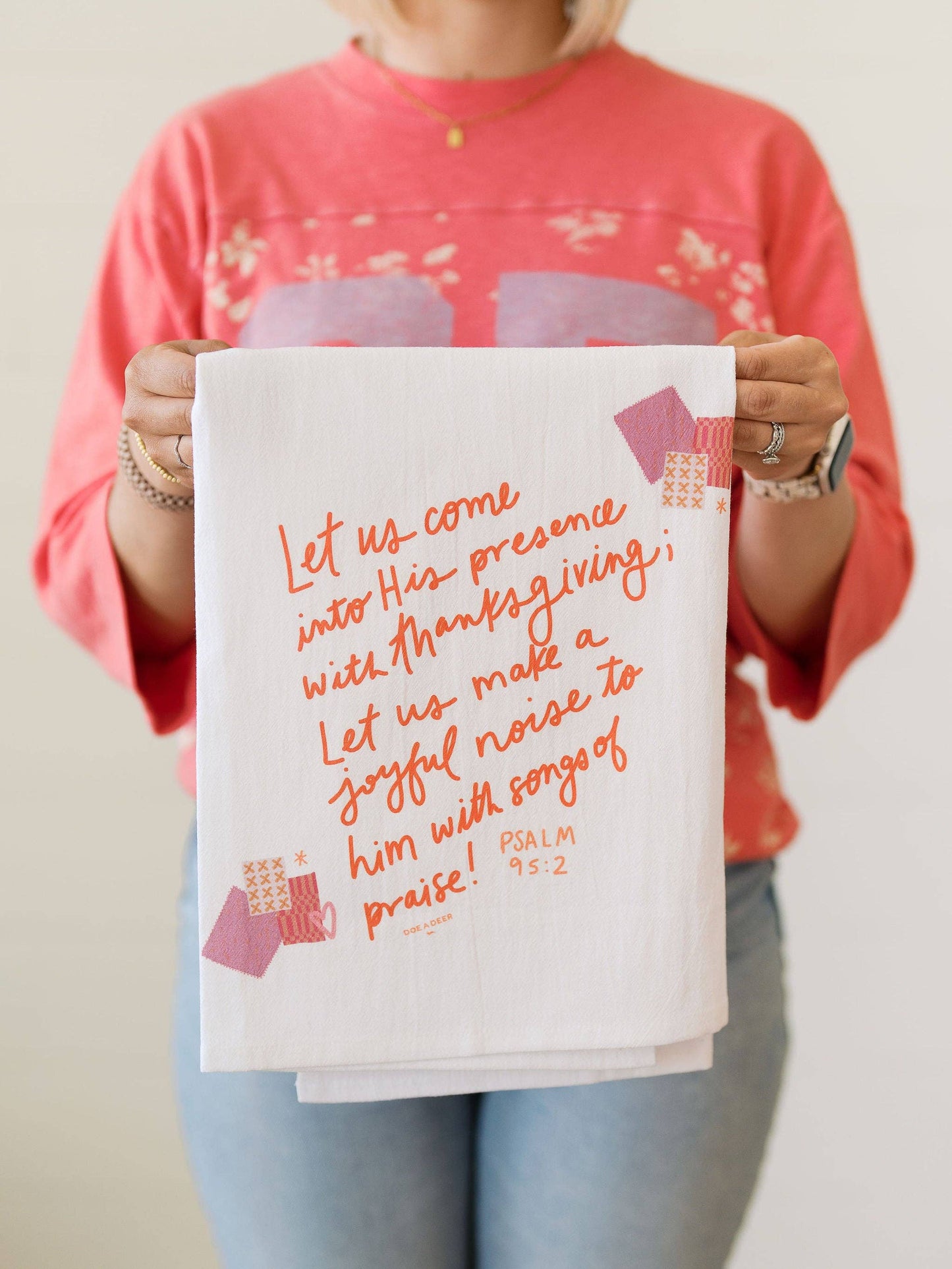 Come Into His Presence Flour Sack Towel