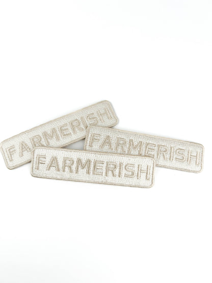 'Farmerish' Embroidered Iron-On Patch