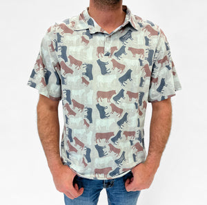 Washed Cow Camo™ Performance Polo