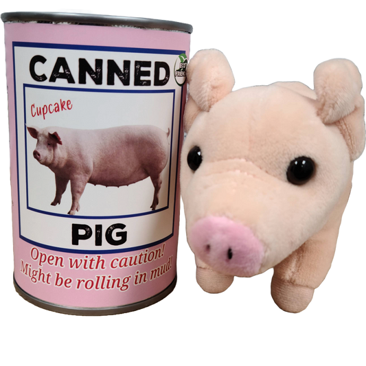 Canned Pig | Plush w/ Jokes