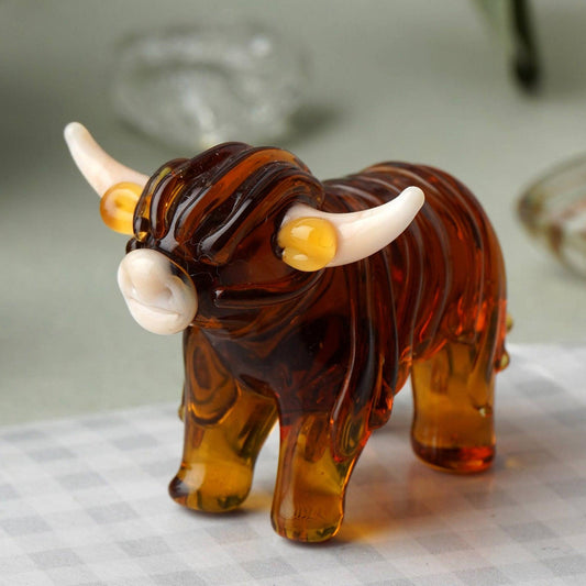 Glass Highland Cow Ornament - American Farm Company