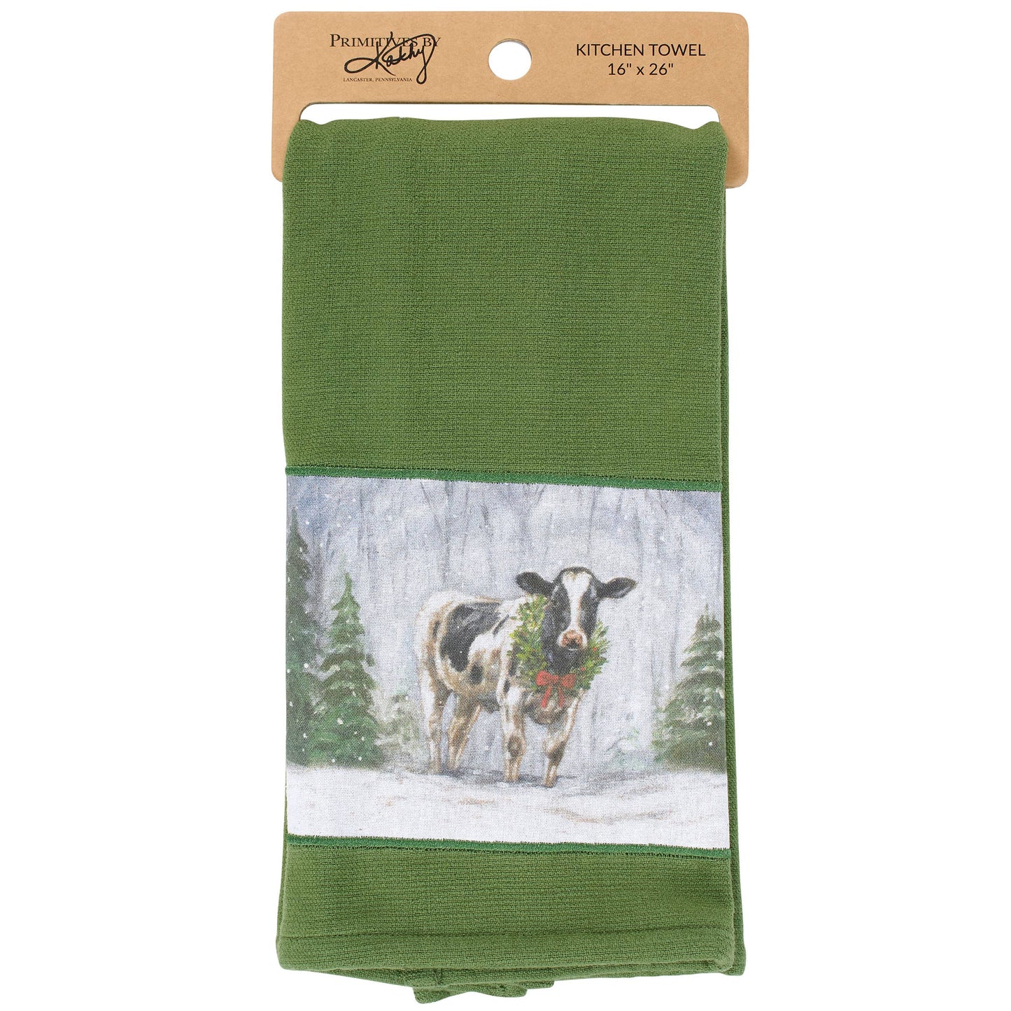 Snowy Cow Kitchen Towel