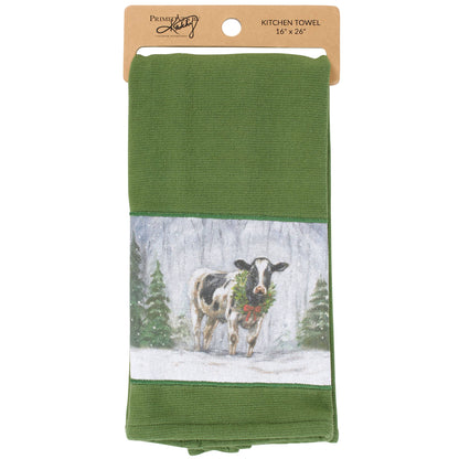 Snowy Cow Kitchen Towel