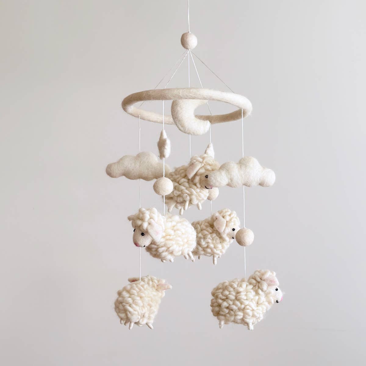 Sheep Felt Baby Mobile