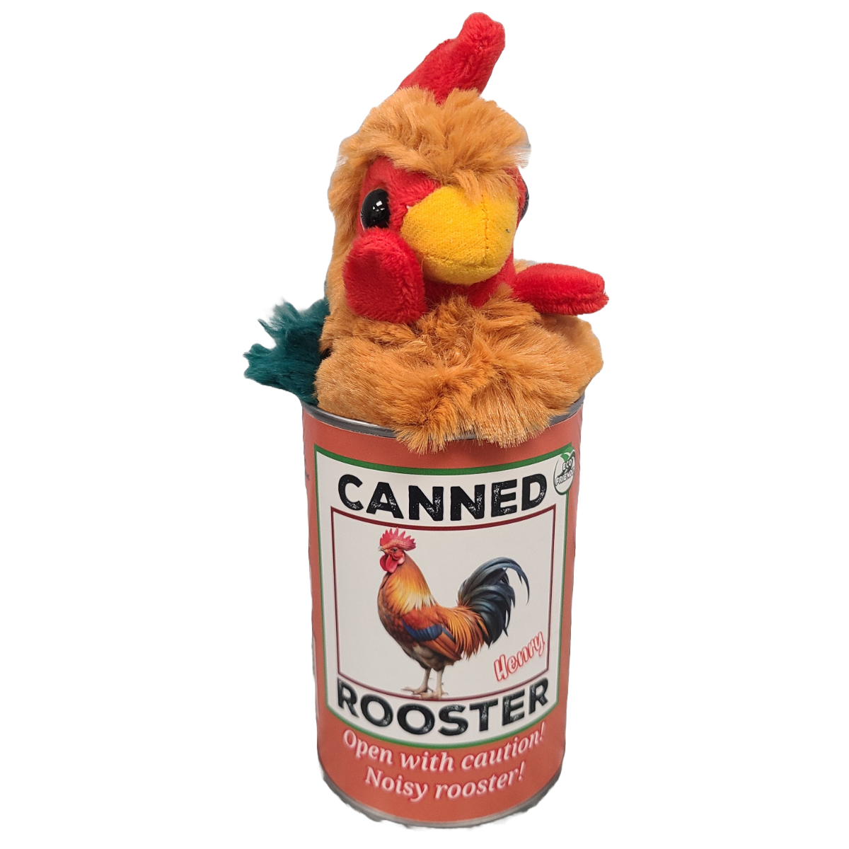 Canned Rooster | Plush w/ Jokes