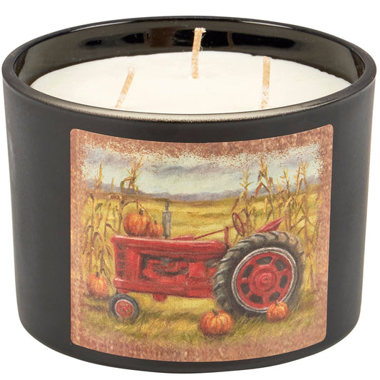 Fall Tractor Candle