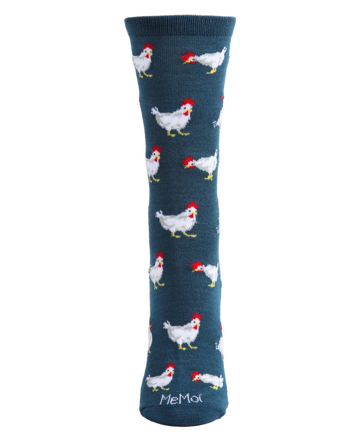 Chickens Bamboo Blend Crew Socks