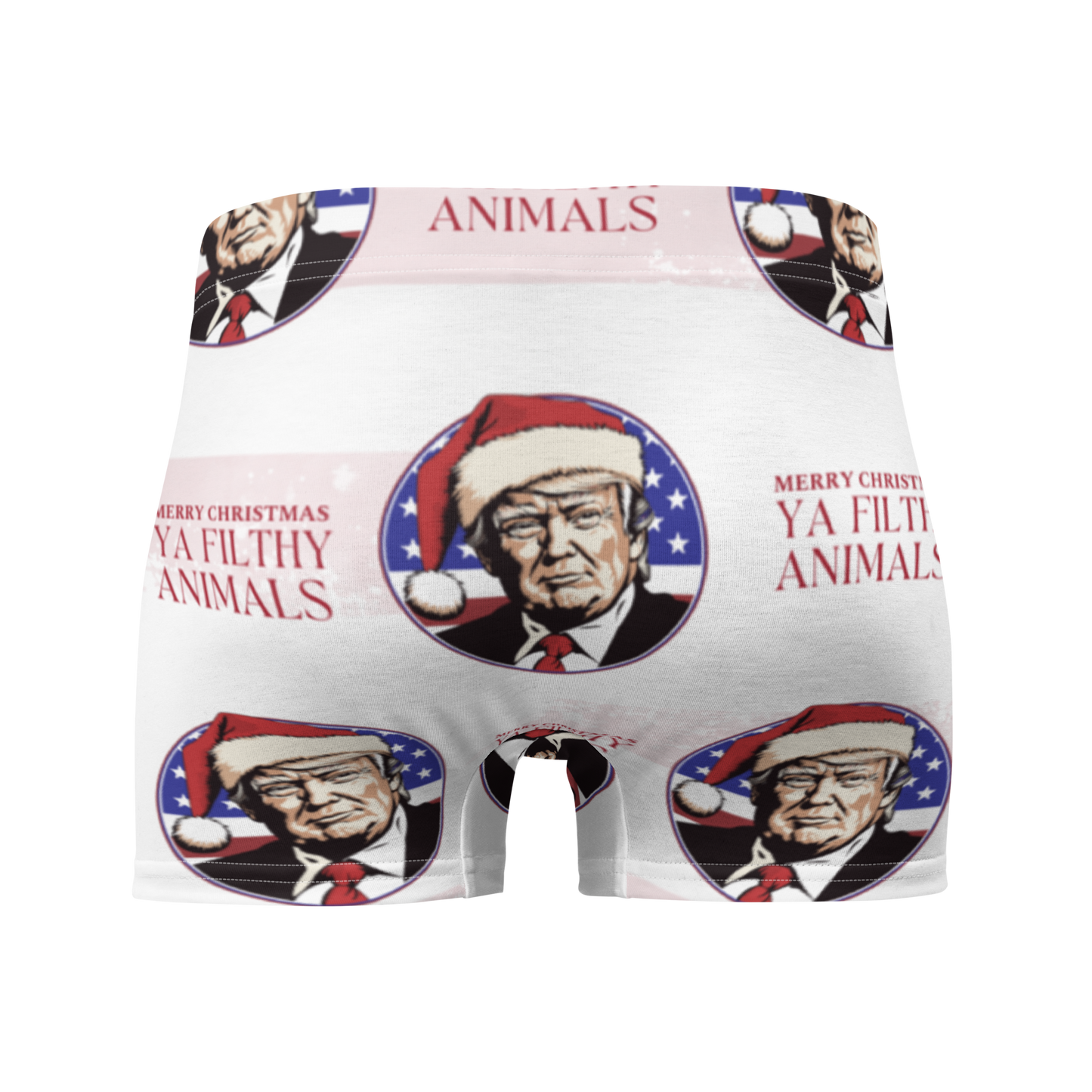 Merry Christmas Ya Filthy Animal Santa Trump Boxer Briefs