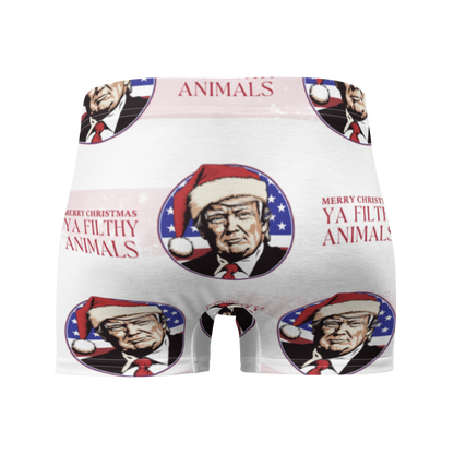 Merry Christmas Ya Filthy Animal Santa Trump Boxer Briefs