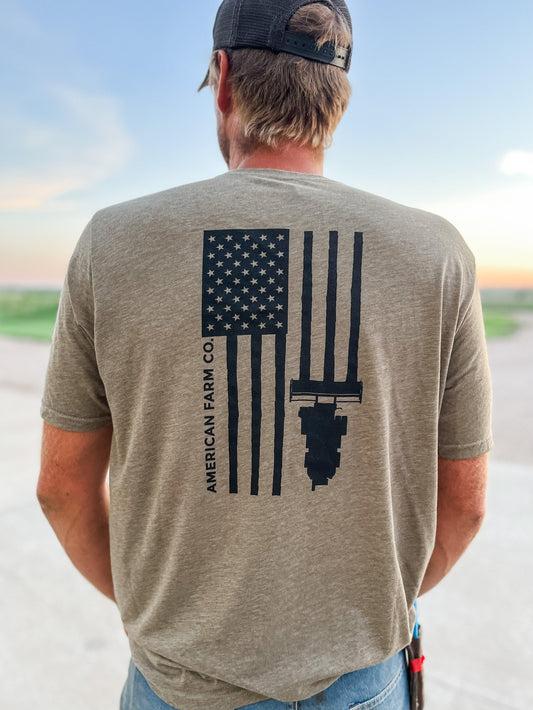 Harvest Flag Essentials Tee - Green - American Farm Company