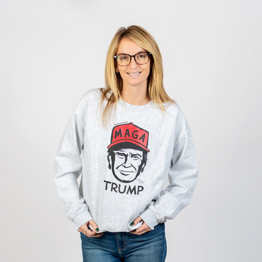 MAGA Trump Grey Crewneck - American Farm Company