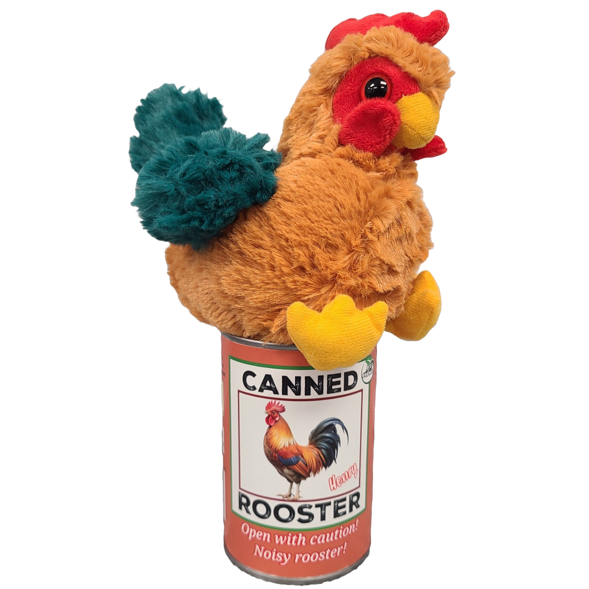 Canned Rooster | Plush w/ Jokes