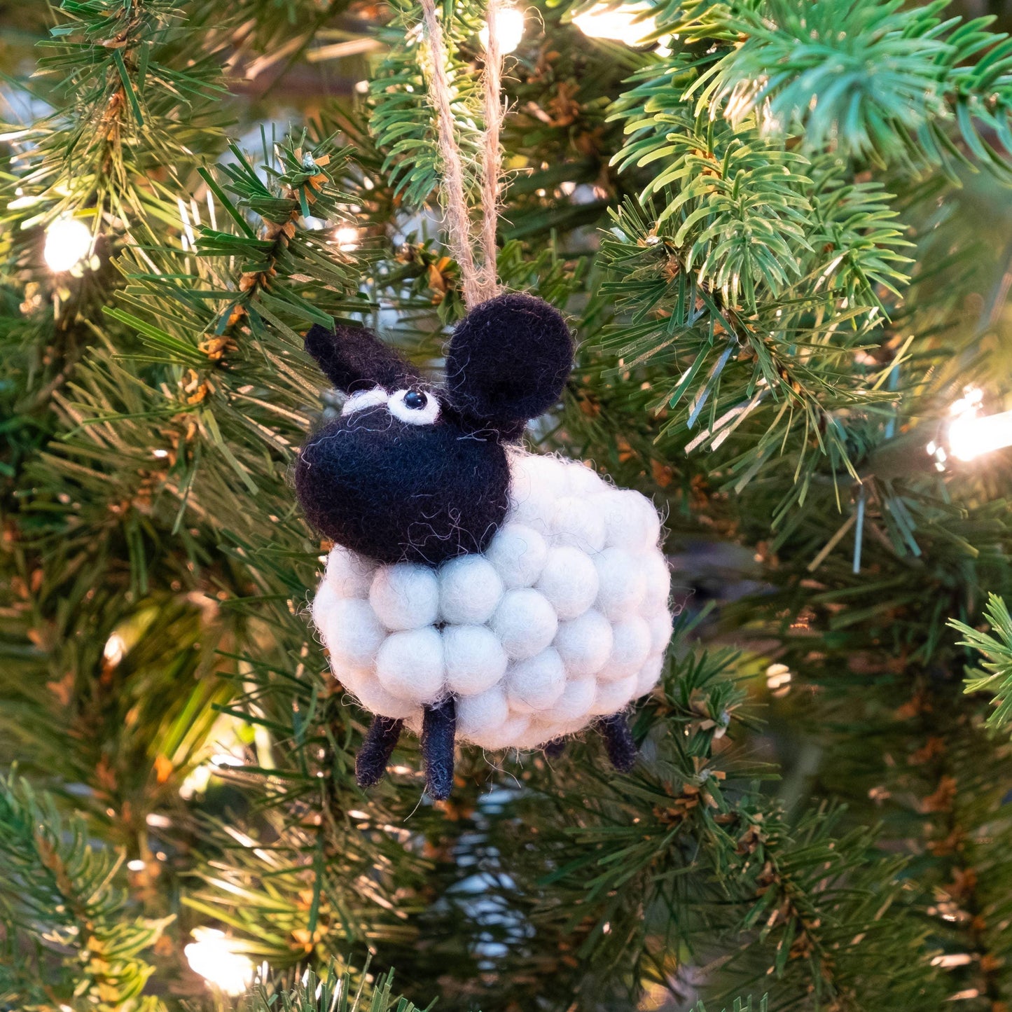 White Ball Sheep Ornament - American Farm Company