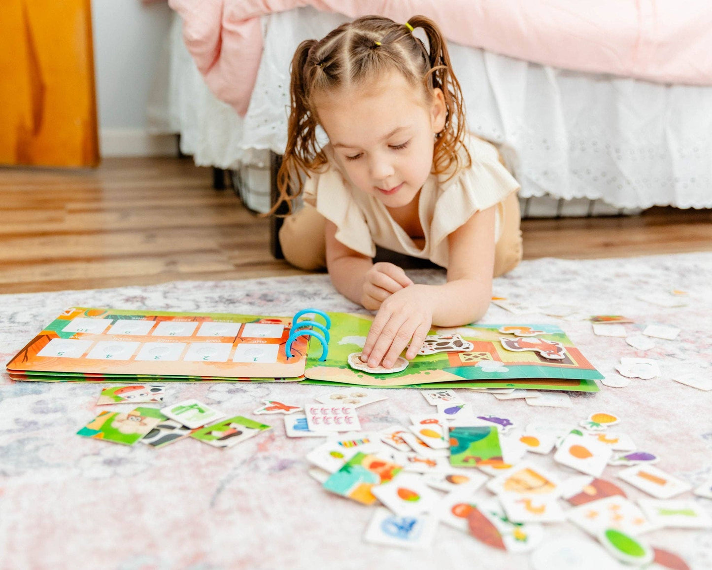 Farm Busy Activity Book for Toddlers w/ Zipper Pouch