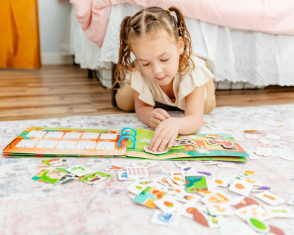 Farm Busy Activity Book for Toddlers w/ Zipper Pouch