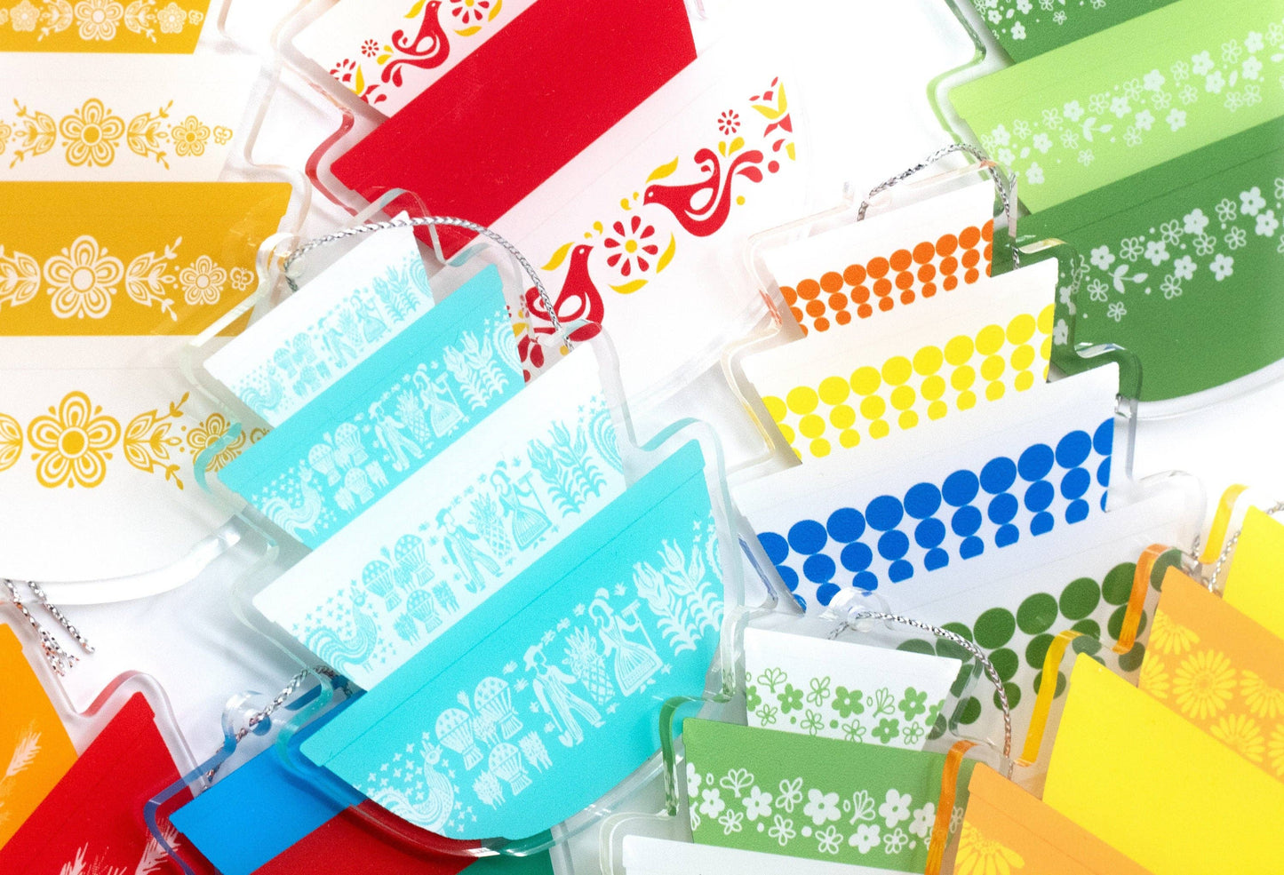 Double-Sided Pyrex-Inspired Acrylic Ornament
