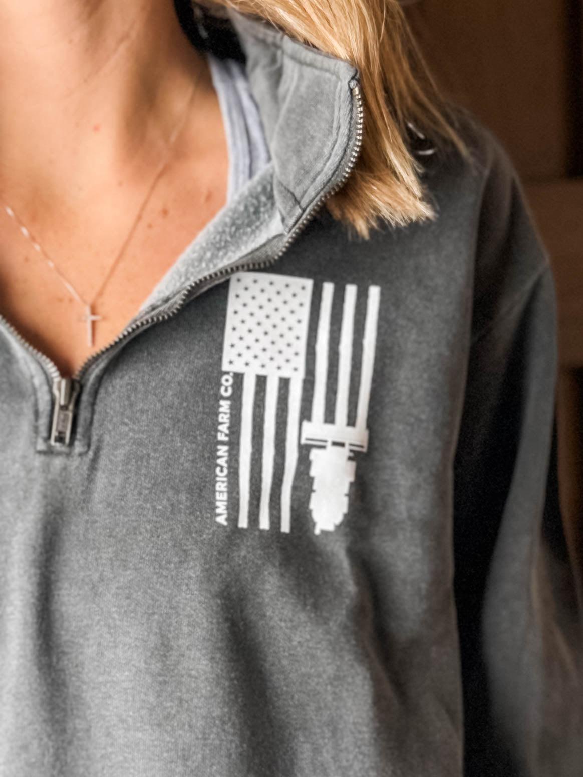 Harvest Flag 1/4 Zip - American Farm Company