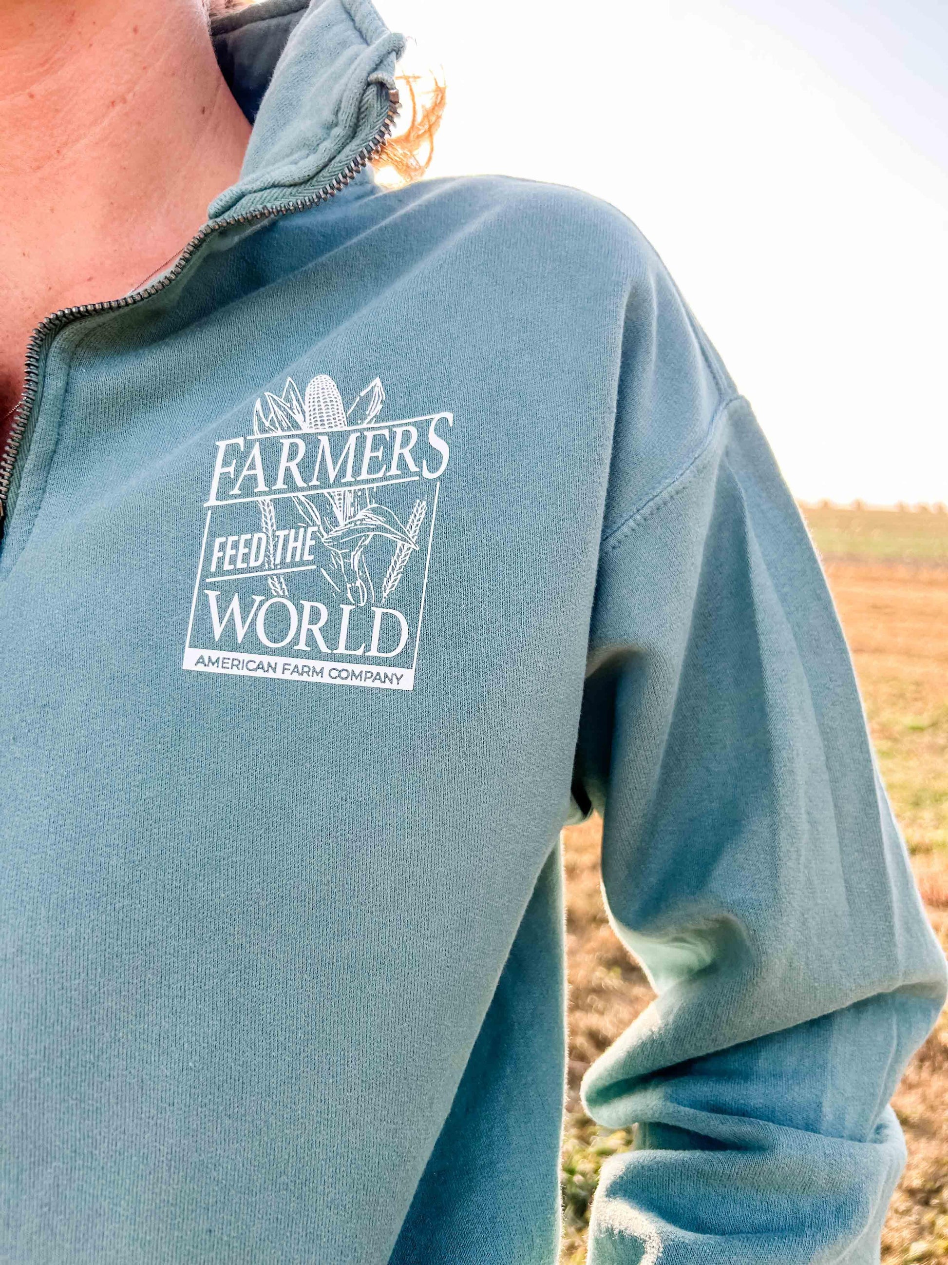 Farmers Feed the World Cyress 1/4 Zip - American Farm Company