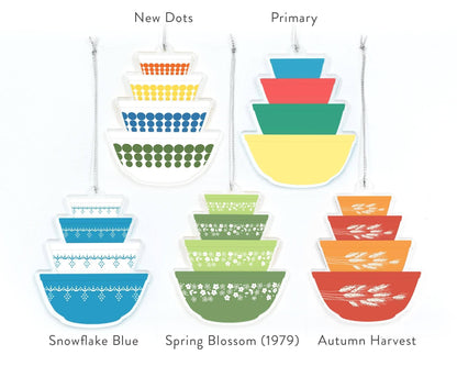 Double-Sided Pyrex-Inspired Acrylic Ornament