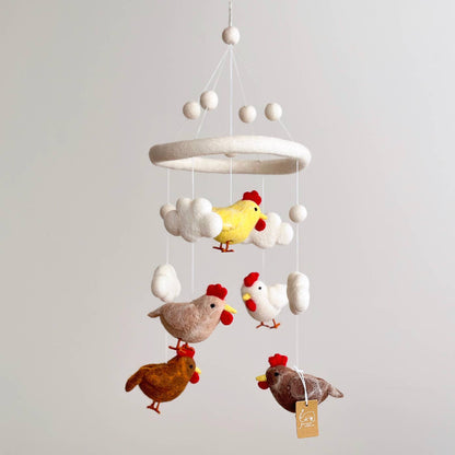 Chicken Felt Baby Mobile