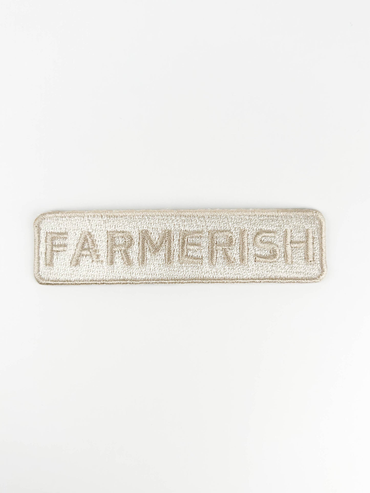 'Farmerish' Embroidered Iron-On Patch