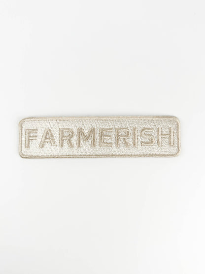 'Farmerish' Embroidered Iron-On Patch