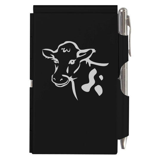 Black Cow Flip Notepad
