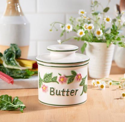 The Original Butter Bell® Crock - Raised Floral
